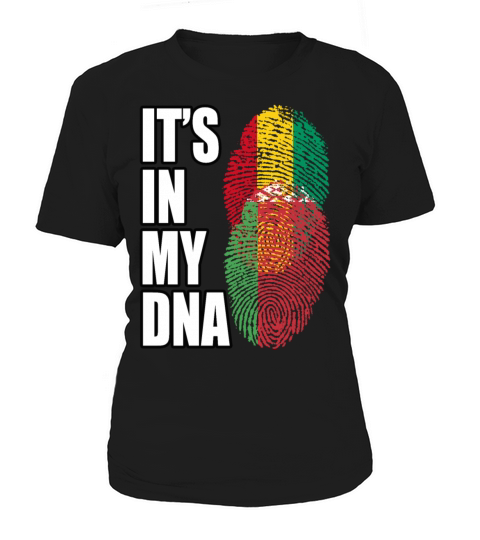 Guinean And Belarusian Mix Heritage DNA Flag Women's T-Shirt