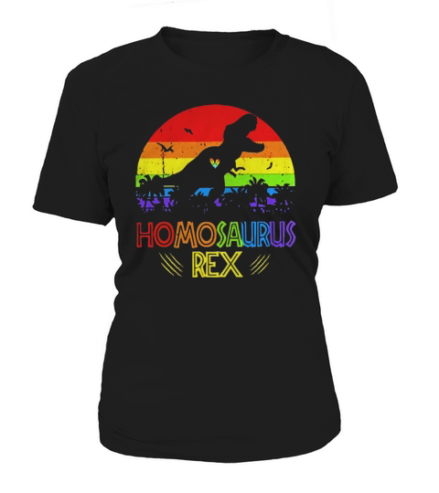 Lgbt t rex homosaurus rex vintage Women's T-Shirt