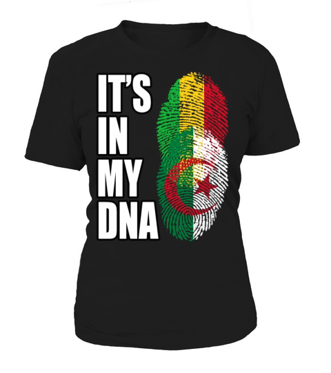 Malian And Algerian Mix Heritage DNA Flag Women's T-Shirt