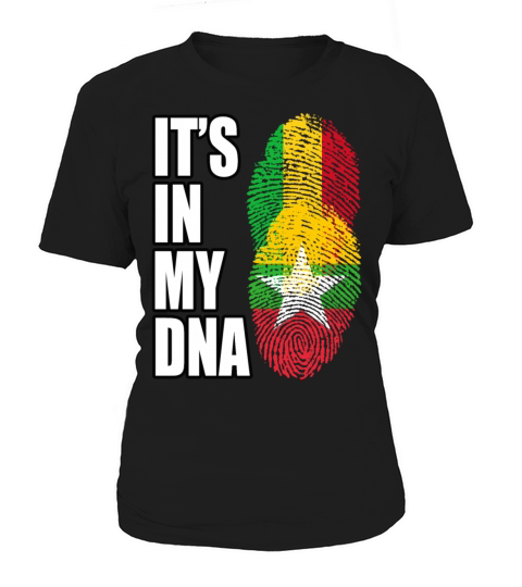 Malian And Burmese Mix Heritage DNA Flag Women's T-Shirt