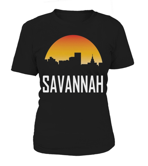 Savannah Georgia Sunset Skyline - Womenâ€™s Premium T-Shirt Women's T-Shirt