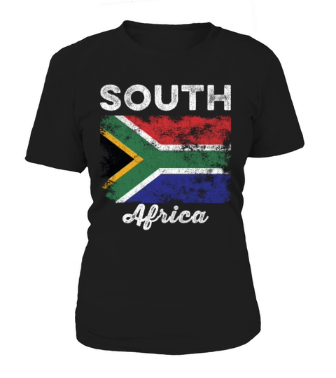 South Africa Flag Distressed Women's T-Shirt