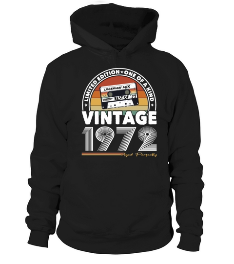 50th birthday vintage 1972 aged perfectly Hoodie Unisex