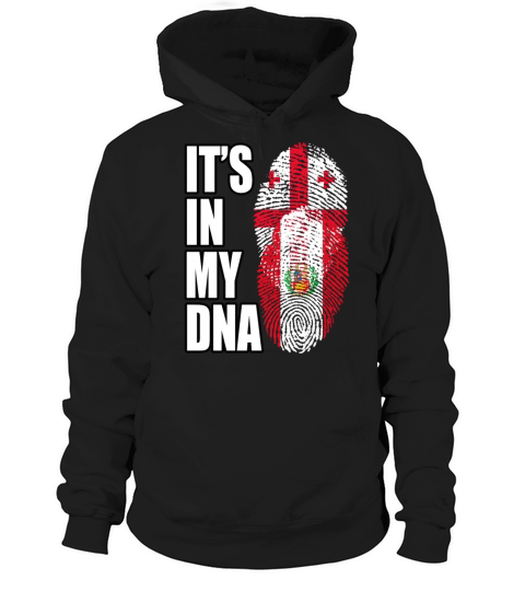 Georgian And Peruvian Mix Heritage DNA Flag Hoodie Unisex