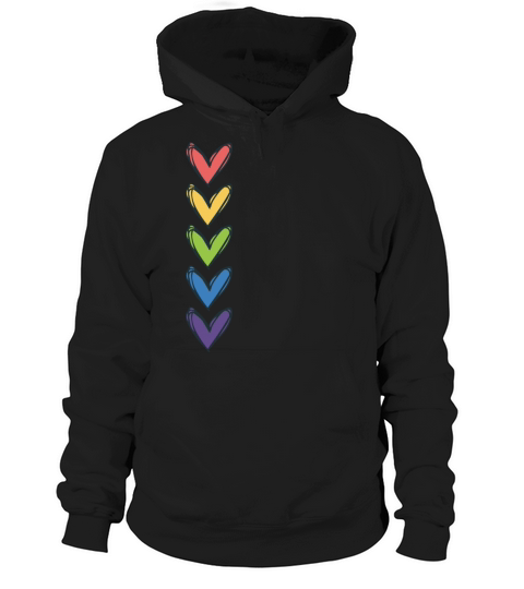 Lgbtq Herzen Rainbow Queer Gay Pride Month Design Hoodie Unisex