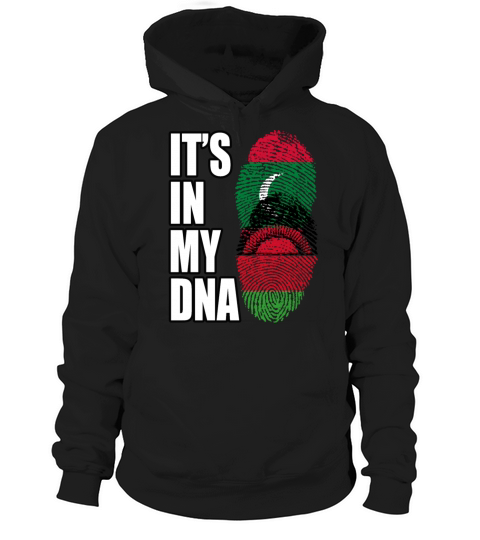 Maldivian And Malawian Mix Heritage DNA Flag Hoodie Unisex