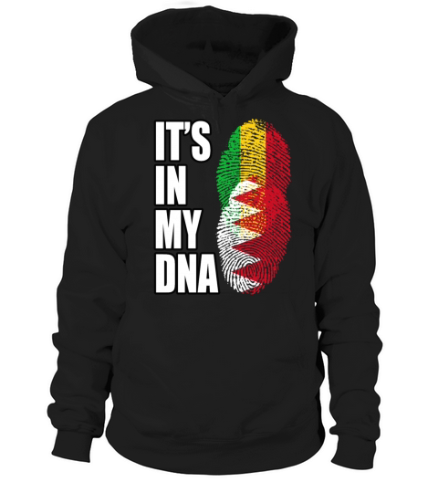 Malian And Bahraini Mix Heritage DNA Flag Hoodie Unisex