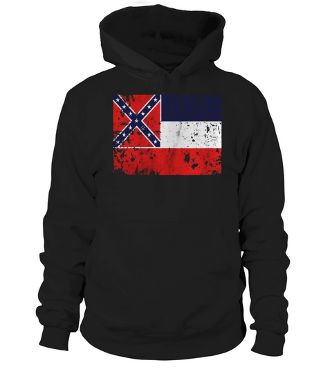 Original Vintage Distressed Mississippi State Flag T-Shirt Hoodie Unisex