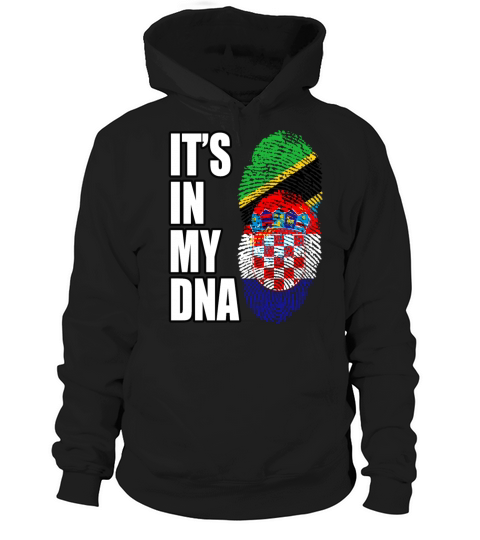 Tanzanian And Croatian Vintage Heritage DNA Flag Hoodie Unisex