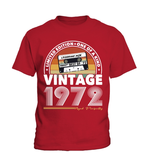 50th birthday vintage 1972 aged perfectly Kids T-Shirt