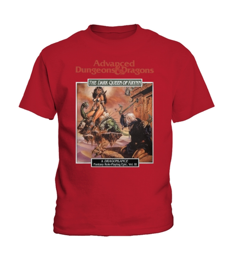 Dungeons n Dragons The Dark Queen of Krynn Kids T-Shirt