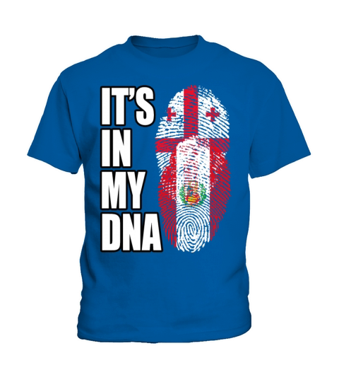 Georgian And Peruvian Mix Heritage DNA Flag Kids T-Shirt