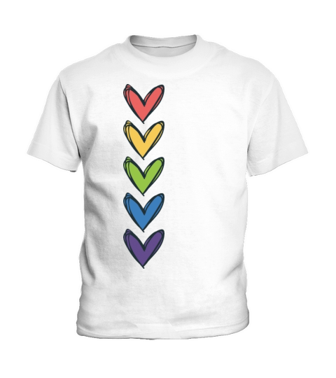 Lgbtq Herzen Rainbow Queer Gay Pride Month Design Kids T-Shirt