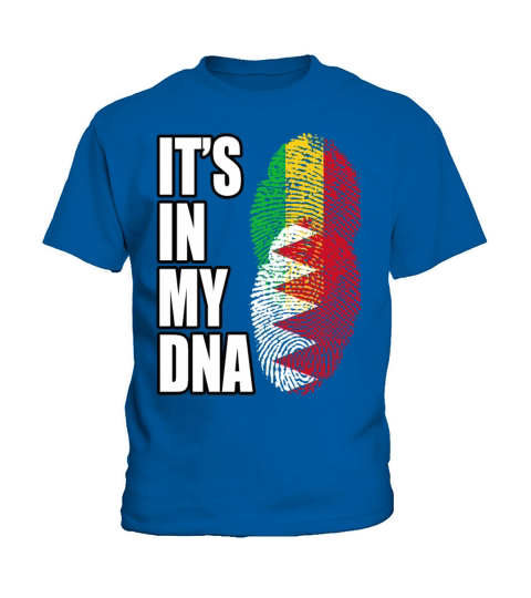 Malian And Bahraini Mix Heritage DNA Flag Kids T-Shirt