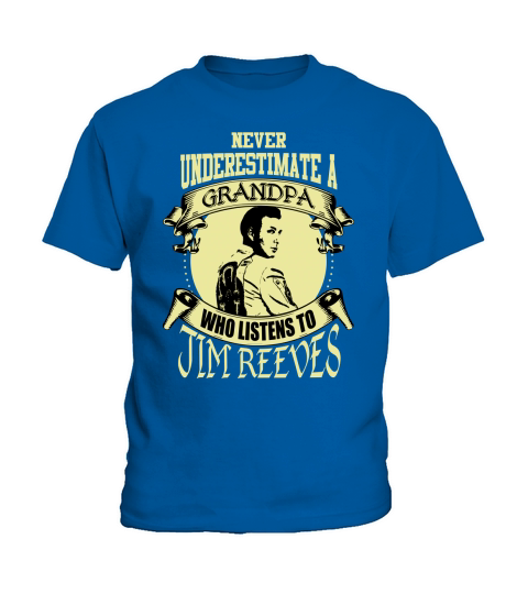 Never Underestimate A Grandpa Who Listens To Jim Reeves Kids T-Shirt