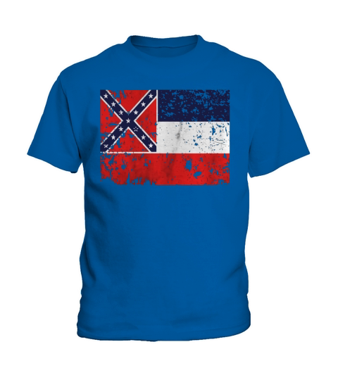 Original Vintage Distressed Mississippi State Flag T-Shirt Kids T-Shirt