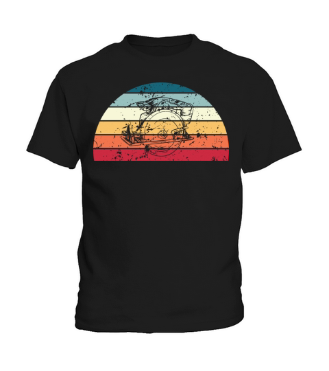 Retro Woodworking Sunset Vintage carpenter Sunrise Kids T-Shirt