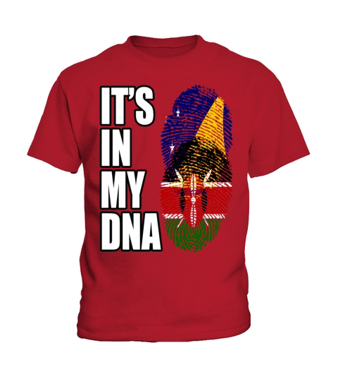 Tokelauan And Kenyan Mix Heritage DNA Flag Kids T-Shirt