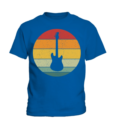 Vintage Retro Electric Guitar Vintage Music Kids T-Shirt