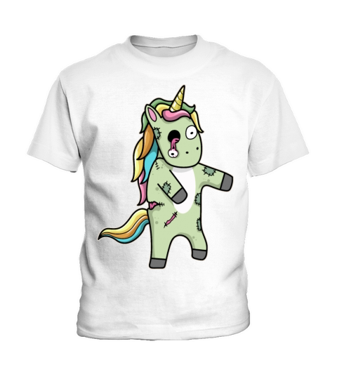 Zombie Unicorn Halloween Kids T-Shirt