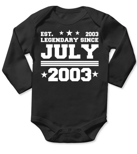 19th birthday July vintage 2003 gift idea Long Sleeve Baby One-Piece