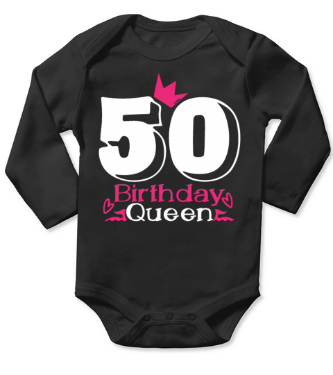 50th Birthday 50 Fifty Fiftieth Age Anniversary Long Sleeve Baby One-Piece