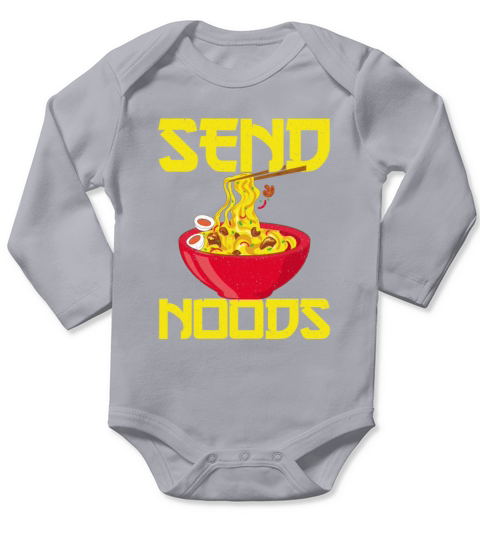 Asian Food Send Noods Funny Noodles Long Sleeve Baby One-Piece