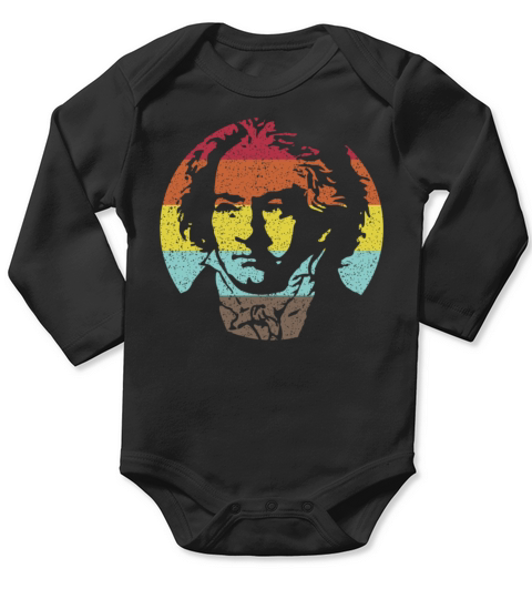 Beethoven Vintage Long Sleeve Baby One-Piece
