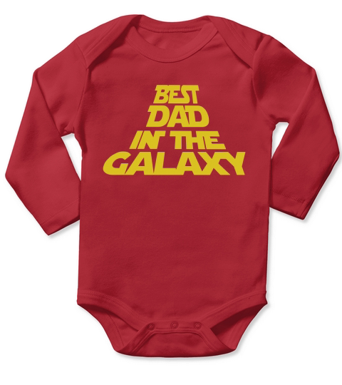 BEST DAD IN THE GALAXY Long Sleeve Baby One-Piece