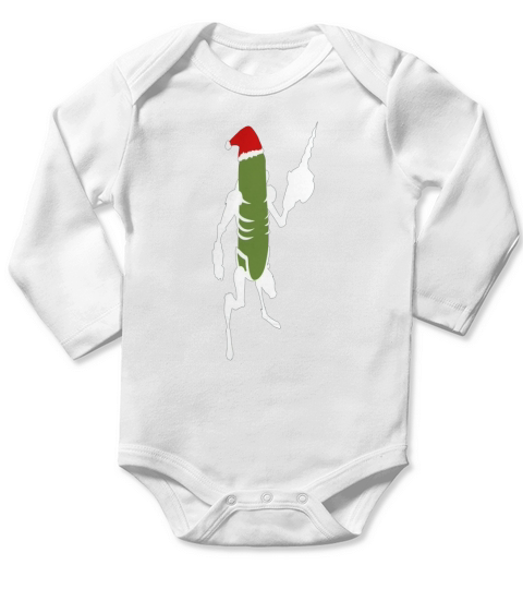 Christmas cartoon rick pickle Long Sleeve Baby One-Piece