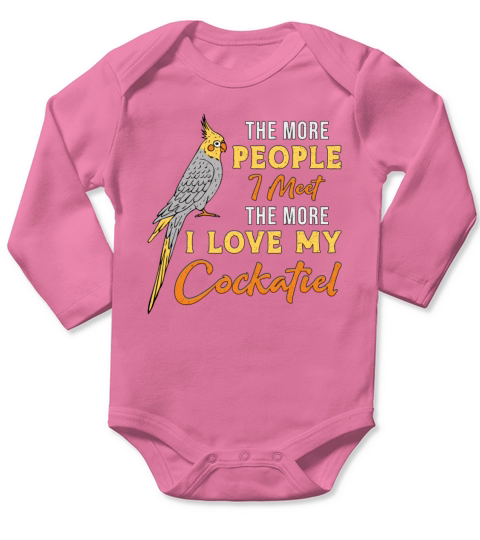 Cockatiel Owners Love My Cockatiel Bird Lover Long Sleeve Baby One-Piece