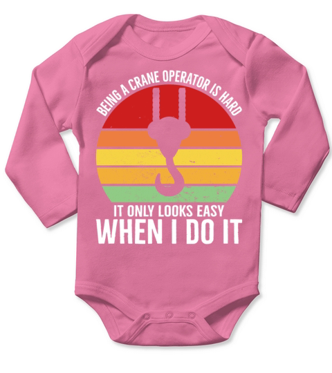 Crane Operator Driver Accessories Long Sleeve Baby One-Piece