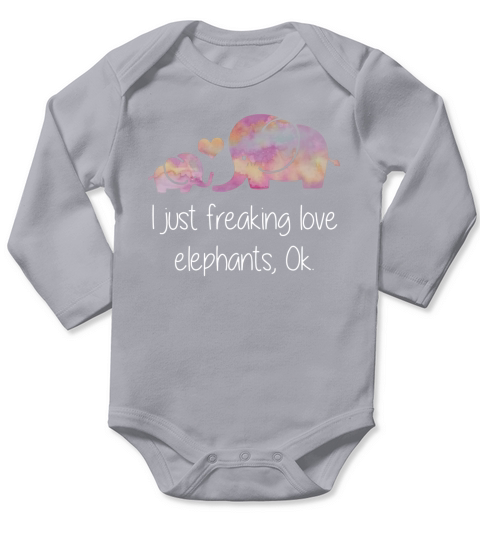 ELEPHANT Long Sleeve Baby One-Piece