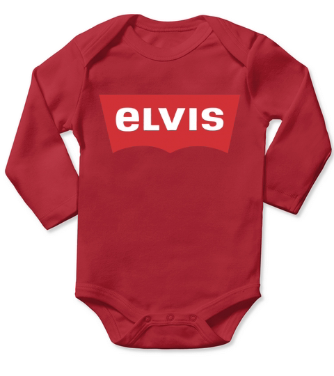Elvis   Levis Style Logo Long Sleeve Baby One-Piece
