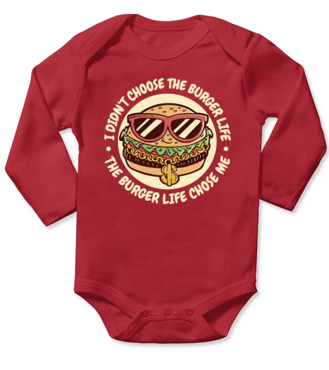 Gangsterburger - Gangster - Burger - Hamburger Long Sleeve Baby One-Piece