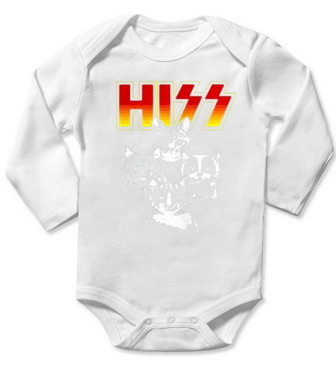 Hiss Kiss Cats Kittens Rock Long Sleeve Baby One-Piece