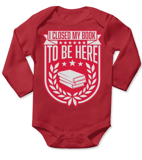 I closed my book Long Sleeve Baby One-Piece