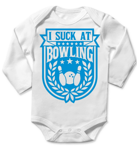 I suck at bowling Long Sleeve Baby One-Piece
