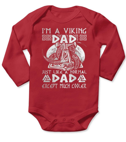 IM A VIKING DAD!america Long Sleeve Baby One-Piece