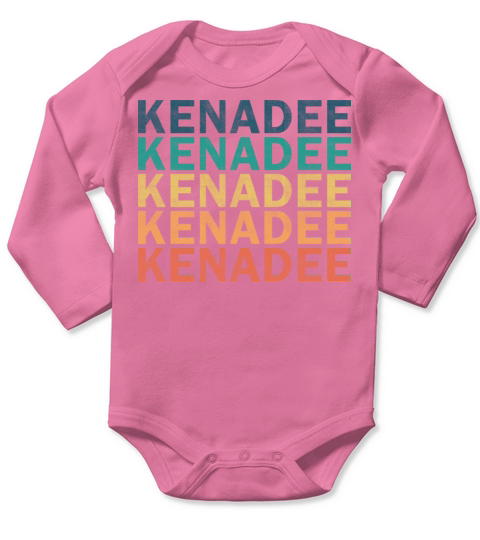Kenadee Name T Shirt - Kenadee Vintage Retro Name Long Sleeve Baby One-Piece