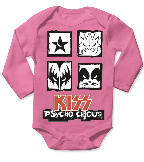 Kiss Psycho Long Sleeve Baby One-Piece