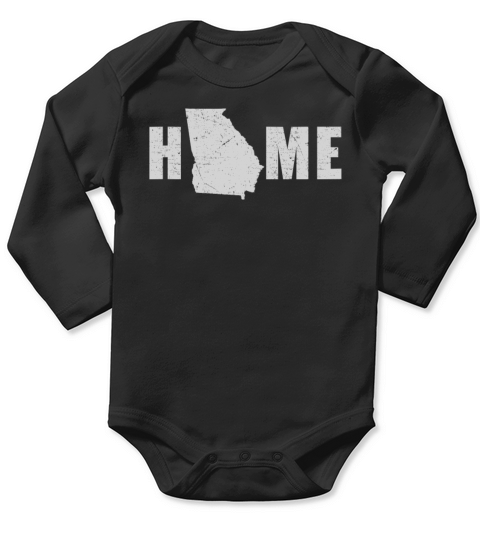 Land Map America US State Flag Home Georgia Long Sleeve Baby One-Piece