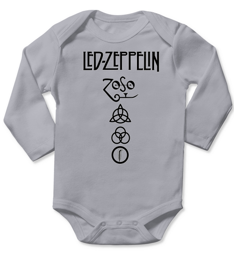 Led Zeppelin Symbol Long Sleeve Baby One-Piece