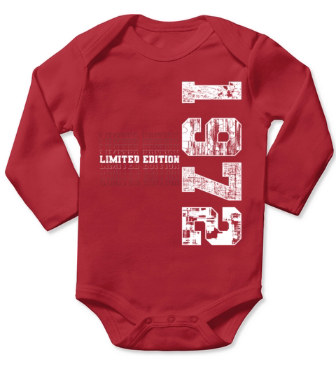 Limited Edition 1972 Grunge Birthday 1972 Gift Long Sleeve Baby One-Piece