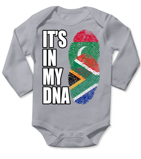 Maldivian And South African Mix Heritage DNA Flag Long Sleeve Baby One-Piece