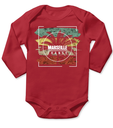 Marseille France Vacation Souvenir Merchandise Long Sleeve Baby One-Piece