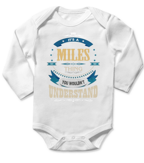 MILES, Its a MILES thing Long Sleeve Baby One-Piece