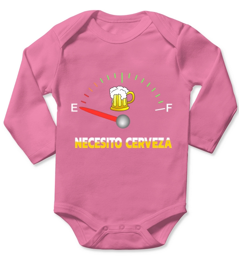 Necesito Cerveza I Need Beer In Spanish shirt Long Sleeve Baby One-Piece