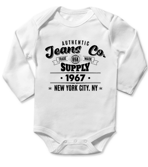 New York City Born In 1967 Vintage Birthday Long Sleeve Baby One-Piece