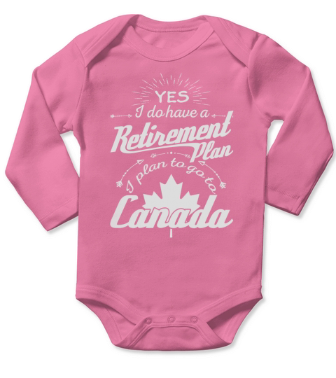 Retirement plan Canada Long Sleeve Baby One-Piece